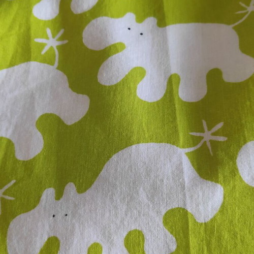 Ikea Lime Green Hippo fabric new, 120x300cm, cotton