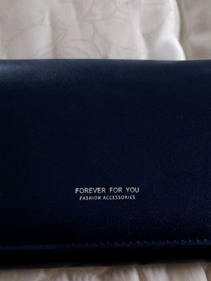Women's wallet 3 in 1 new, blue with tobacco case and lighter