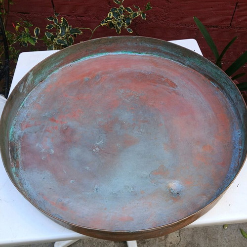 Copper baking tray used 52 cm x 5 cm from previous century
