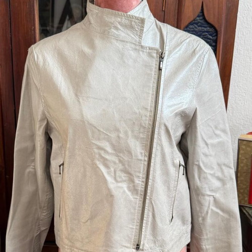 Arma branded leather jacket used, size M, ice color