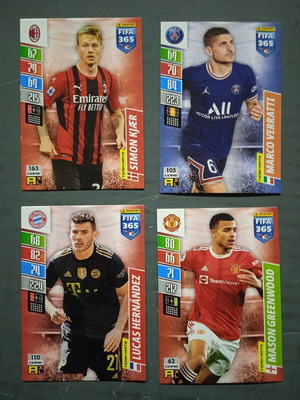 Fifa 365 Panini cards new, pack of 4