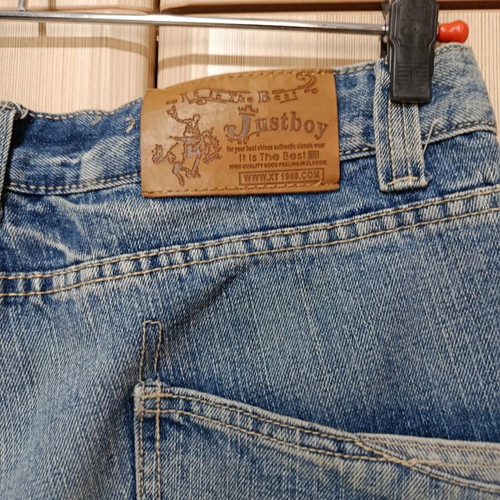 Justboy denim bermuda shorts size 34 like new, blue