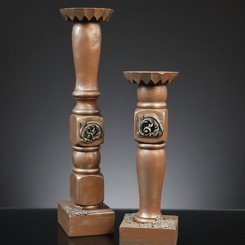 Handmade Upcycled Candlesticks Set of 2 New