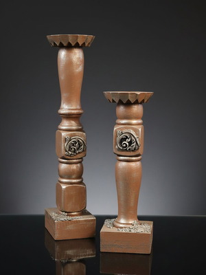 Handmade Upcycled Candlesticks Set of 2 New