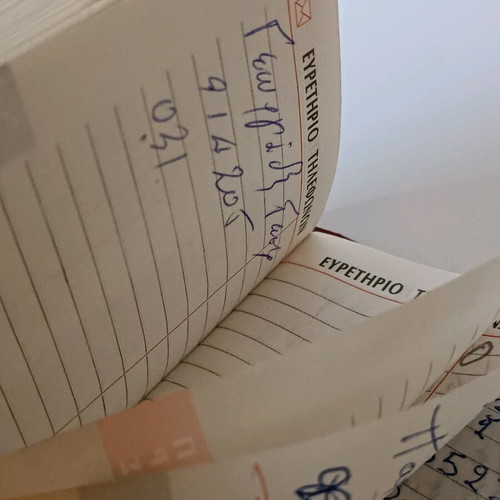 Diary 1989 used with leatherette cover