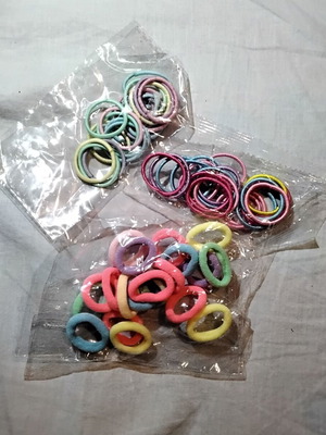 Hair Elastics pack of 3 different designs new