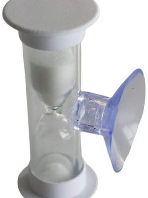 Set of 4 Mini Waterproof 5-Minute Hourglasses with Suction Cup New