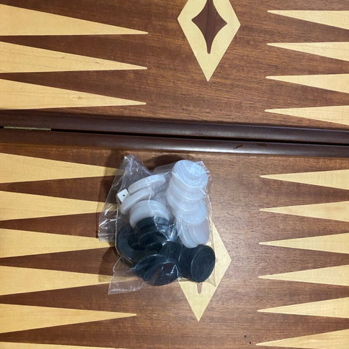 Wooden backgammon used in excellent condition