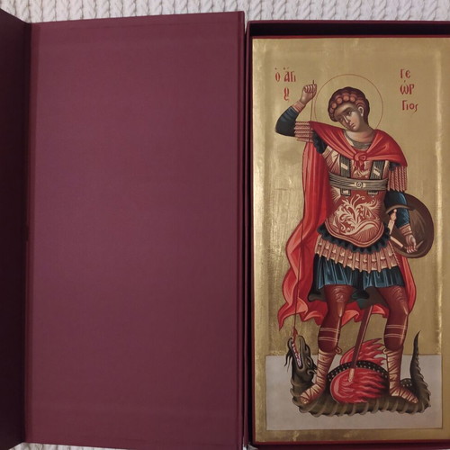 Saint George Icon new with 24K gold leaf on linden wood