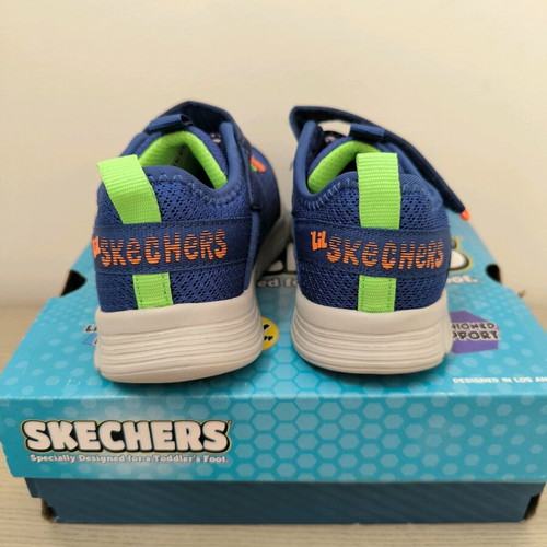 Skechers kids athletic shoes size 23 like new, blue orange