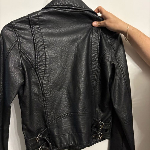 American Eagle leather jacket used with signs of wear