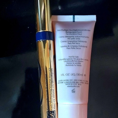 Estée Lauder Sumptuous Extreme Lash Mascara and Soft Clean Moisture Rich Cleanser new