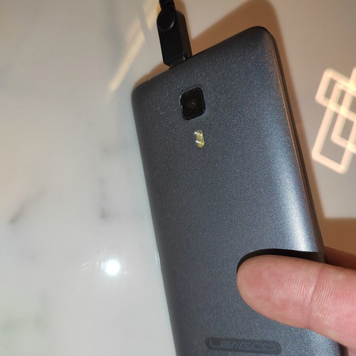 Leagoo smartphone used, black, memory card included