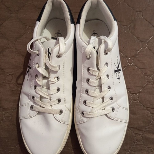 Calvin Klein Jeans leather sneakers size 44, black and white