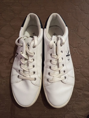 Calvin Klein Jeans leather sneakers size 44, black and white
