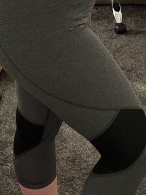 Adidas leggings used, gray with black details, size S
