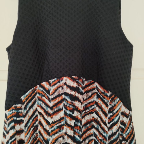 Zoya Apparel maxi dress like new, black and multicolor chevron print