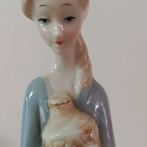 Porcelain figure of young woman like new, height 29 cm