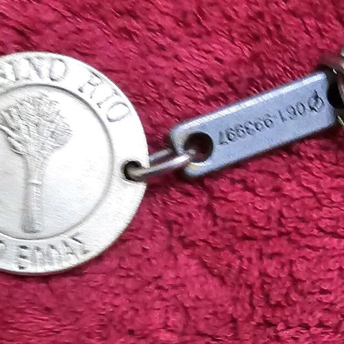 Casino Rio collectible keychain used, vintage token 1000 drachma