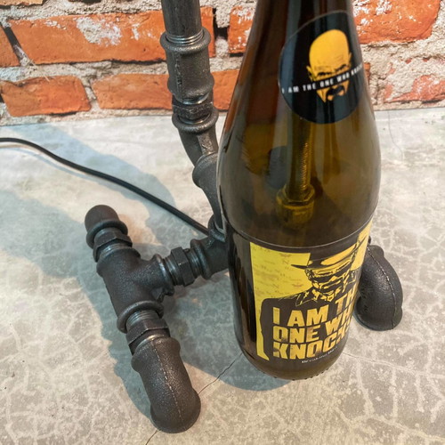 Industrial style desk lamp new with Breaking Bad beer bottle