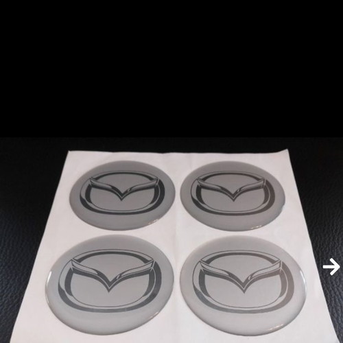 Mazda 60 mm wheel stickers new, gray