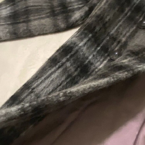 Sisley plaid coat grey like new, size S/M