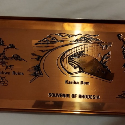 Vintage Rhodesia Copper Serving Tray used with Wooden Handles