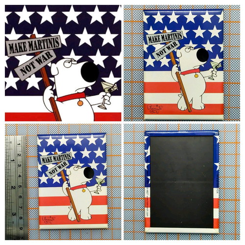 Family Guy fridge magnet like new with USA flag