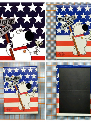 Family Guy fridge magnet like new with USA flag