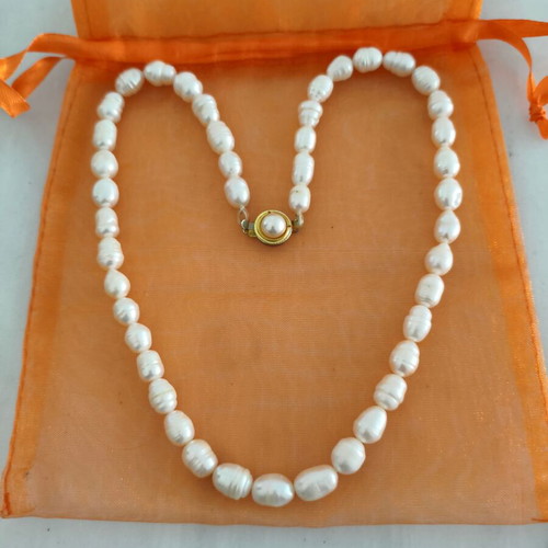 Pearl necklace like new, freshwater 5 mm, length 45 cm