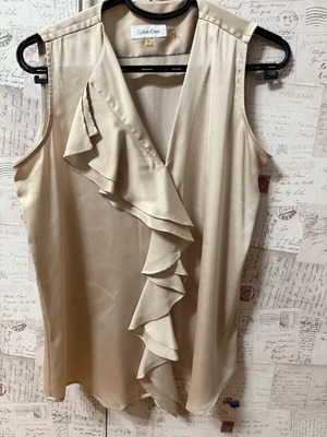 Calvin Klein blouse beige size M like new