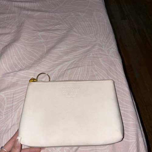 Jean Paul Gaultier Make Up Double Pouch like new, white