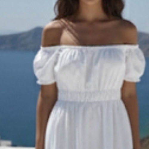White summer thin dress new, size S
