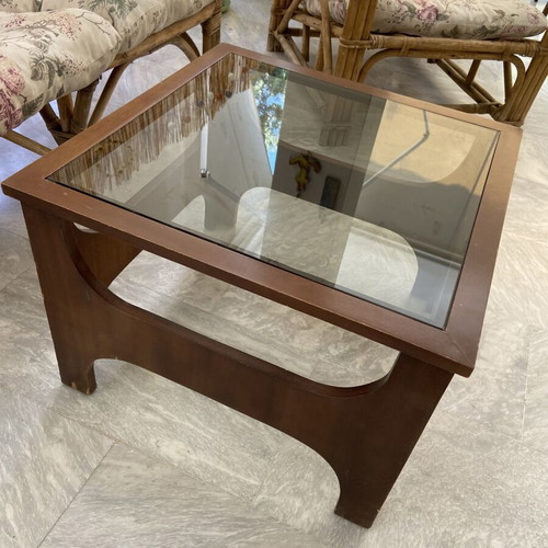 Vintage Side Coffee Table used with Mid-Century Minimalist Design