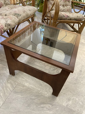 Vintage Side Coffee Table used with Mid-Century Minimalist Design