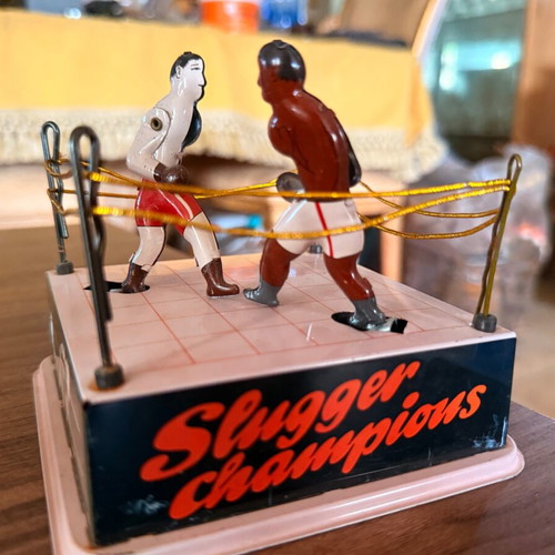 Metal boxer toy used for decorative purposes