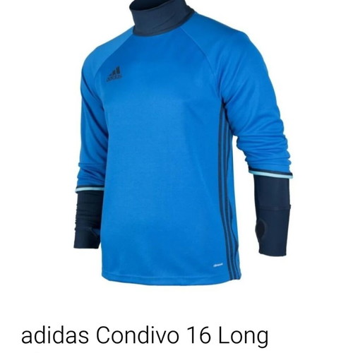 Adidas Condivo 16 Long Sleeve Football Training Jersey used, blue, size S
