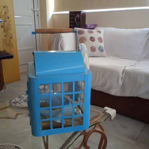 Metal lantern new 0.20x0.20 m and height 0.27 m