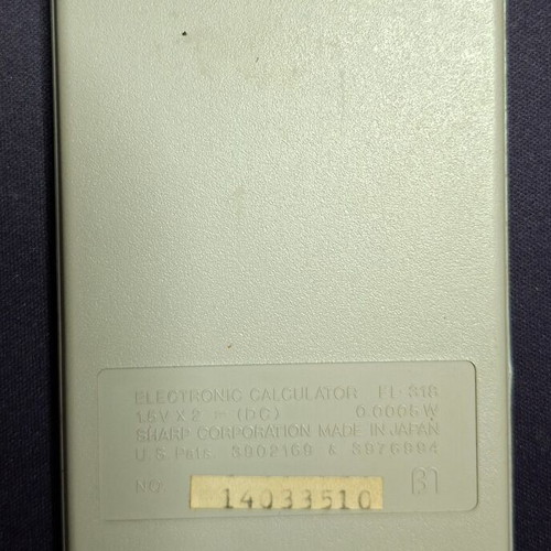 Sharp ElsiMate El-318 calculator used, collectible, fully functional
