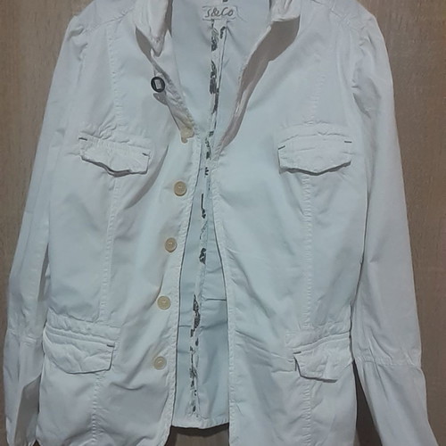Ajura S&Co white jacket with embroidery used, size L