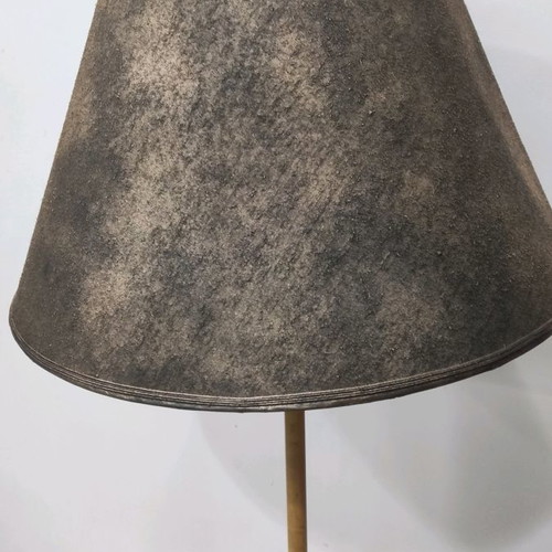 Floor lamp bicycle in excellent condition, bronze color, metal and wood
