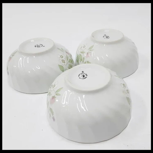 Vintage porcelain bowl set used, pack of 3, 12.5 cm