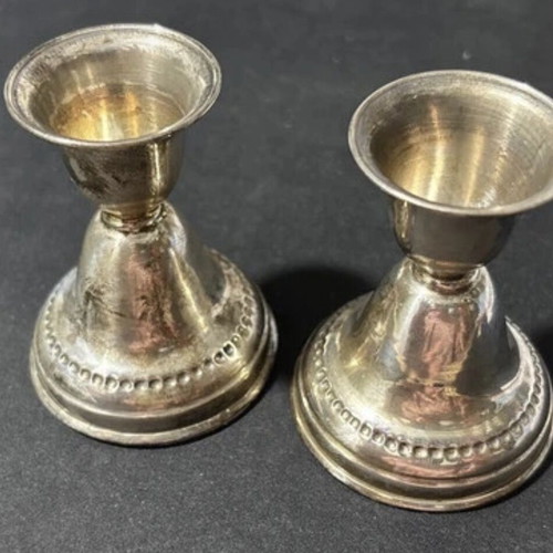 Silver candlesticks like new, set of 2 with 925 hallmark