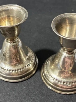 Silver candlesticks like new, set of 2 with 925 hallmark