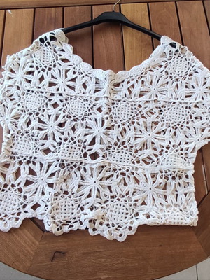 Lace embroidered top Large Pink Woman
