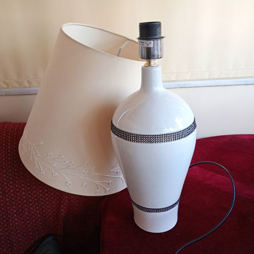 Porcelain table lamp like new, 68 cm height