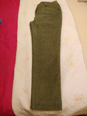 Women's corduroy soft pants like new, green, size XXXL
