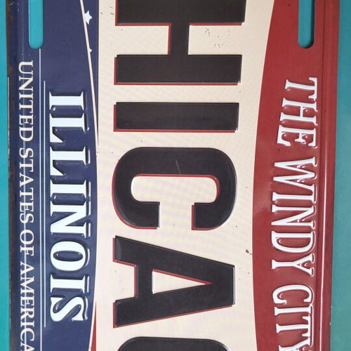 Chicago The Windy City Vintage Decor Sign new condition