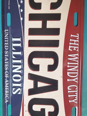 Chicago The Windy City Vintage Decor Sign new condition
