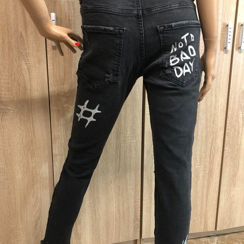 Παντελόνι Bershka Skinny σαν καινούργιο, μέγεθος S/M, μαύρο